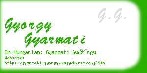 gyorgy gyarmati business card